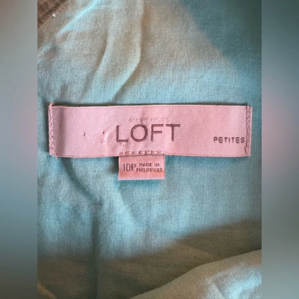 LOFT 100% cotton open back dress size 10 petite - Image 7