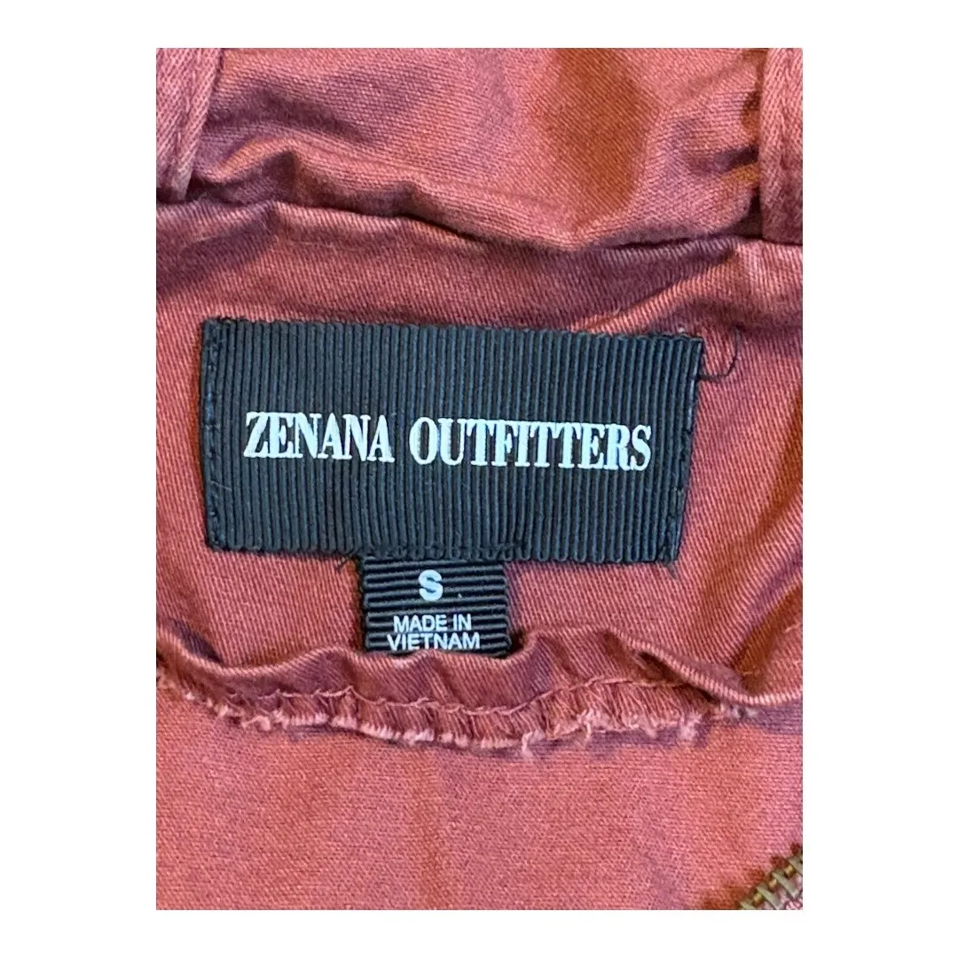 Zenana Outfitters Hooded Utility Vest‎ Drawstring Pockets Zip Women Size Small - Image 9