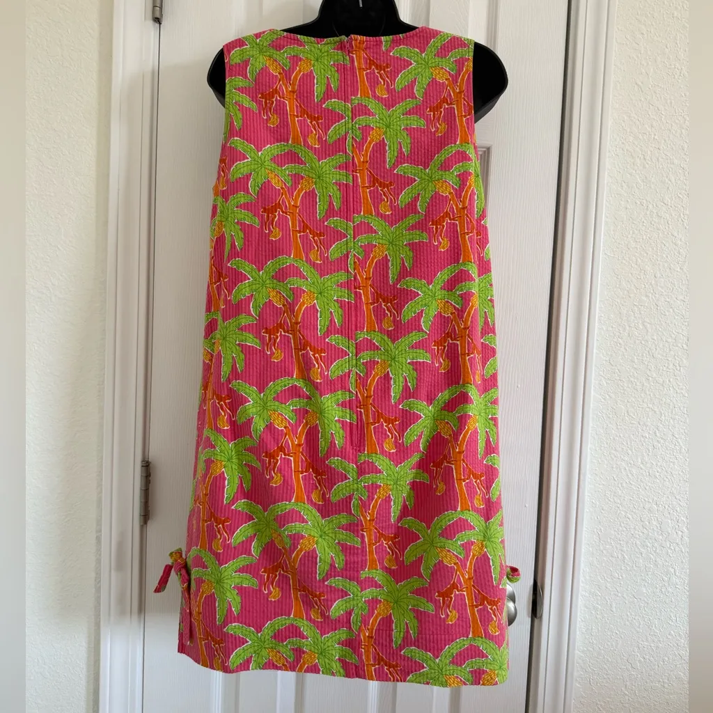 White Label Dress Vintage Monkey Tropical Size 4 Vacation Pink - Image 7