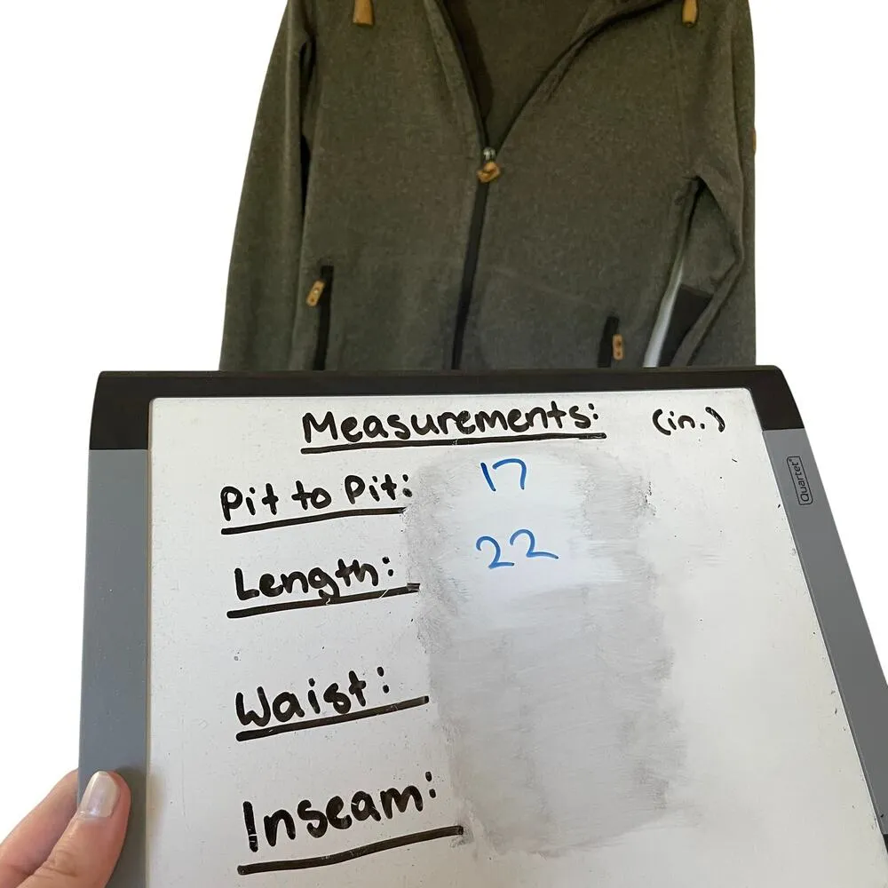 Fjallraven Ovik gray full zip fleece jacket women's XS hooded pockets comfort - Image 8