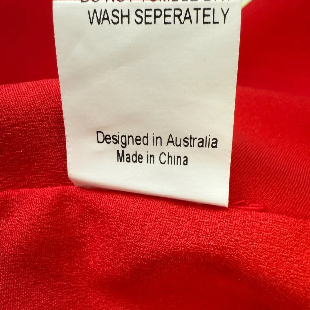 Showpo Cloud Cover Faux Wrap Ruffle Mini Dress Womens 2 Red Cocktail Party Girly - Image 15