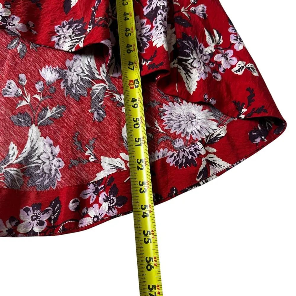 Maeve by Anthropologie Red Floral Lined Midi A - Image 10