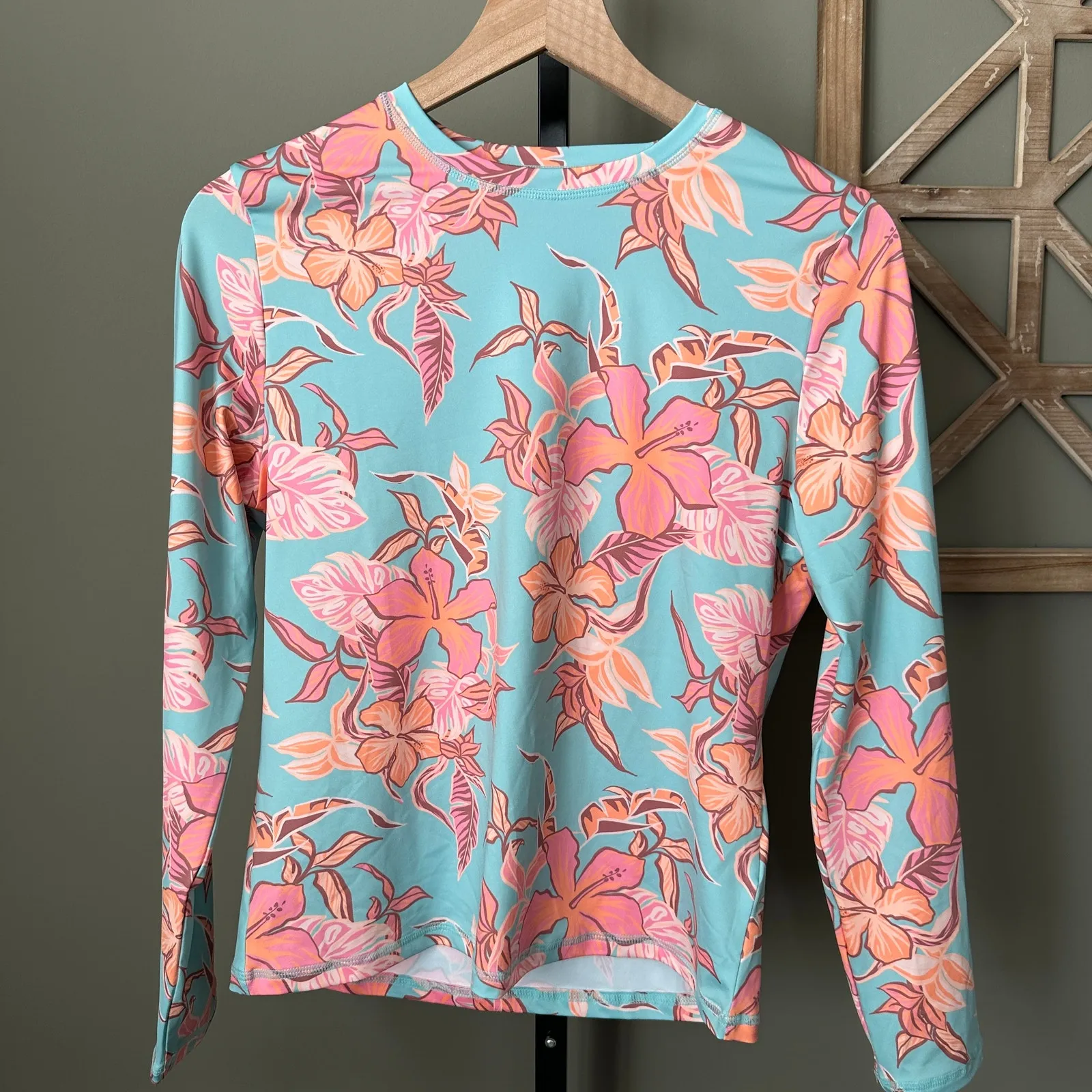 Roxy Swim Rash Guard Long Sleeve Medium - Image 2