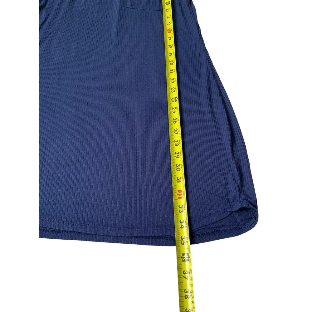 Nicole Miller Blue Short Sleeve T-shirt Dress Women Size Large | 20-5 - Image 6