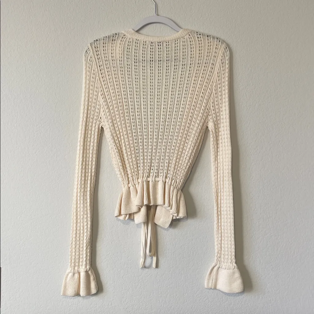 BCBGeneration Cream Open-Front Cardigan Size S, NWOT - Image 3