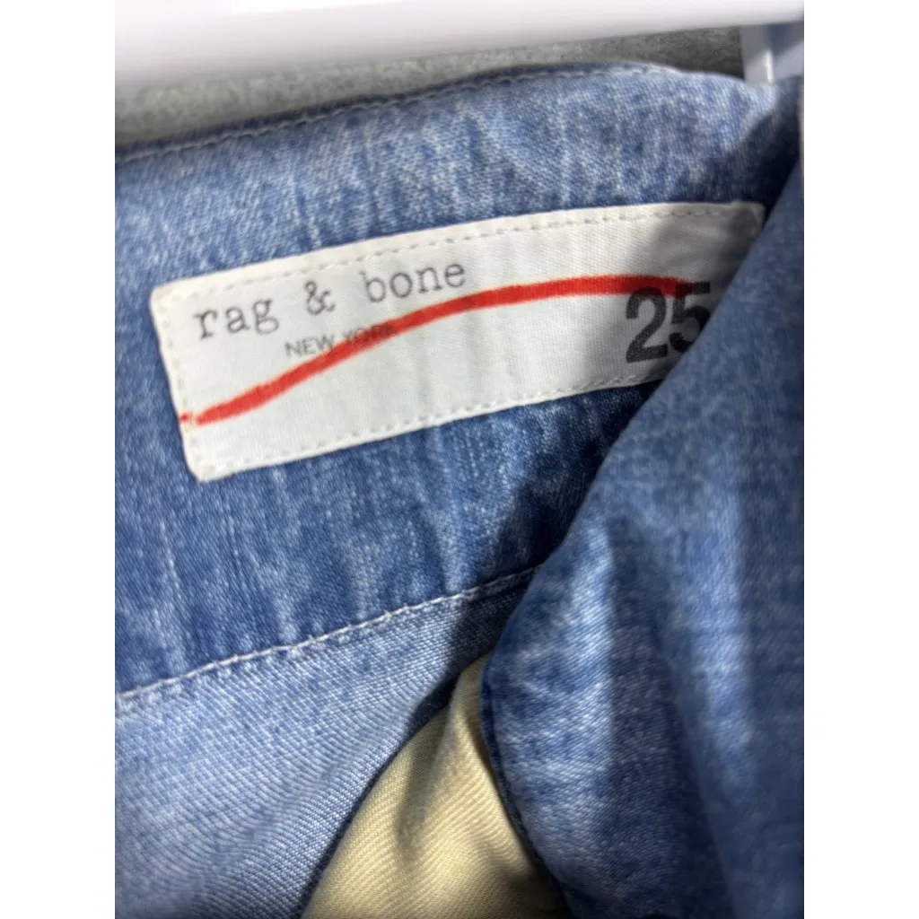 Rag & Bone Womens Jeans 25 Massive Crystal Wash High Rise Wide Leg‎ - Image 2