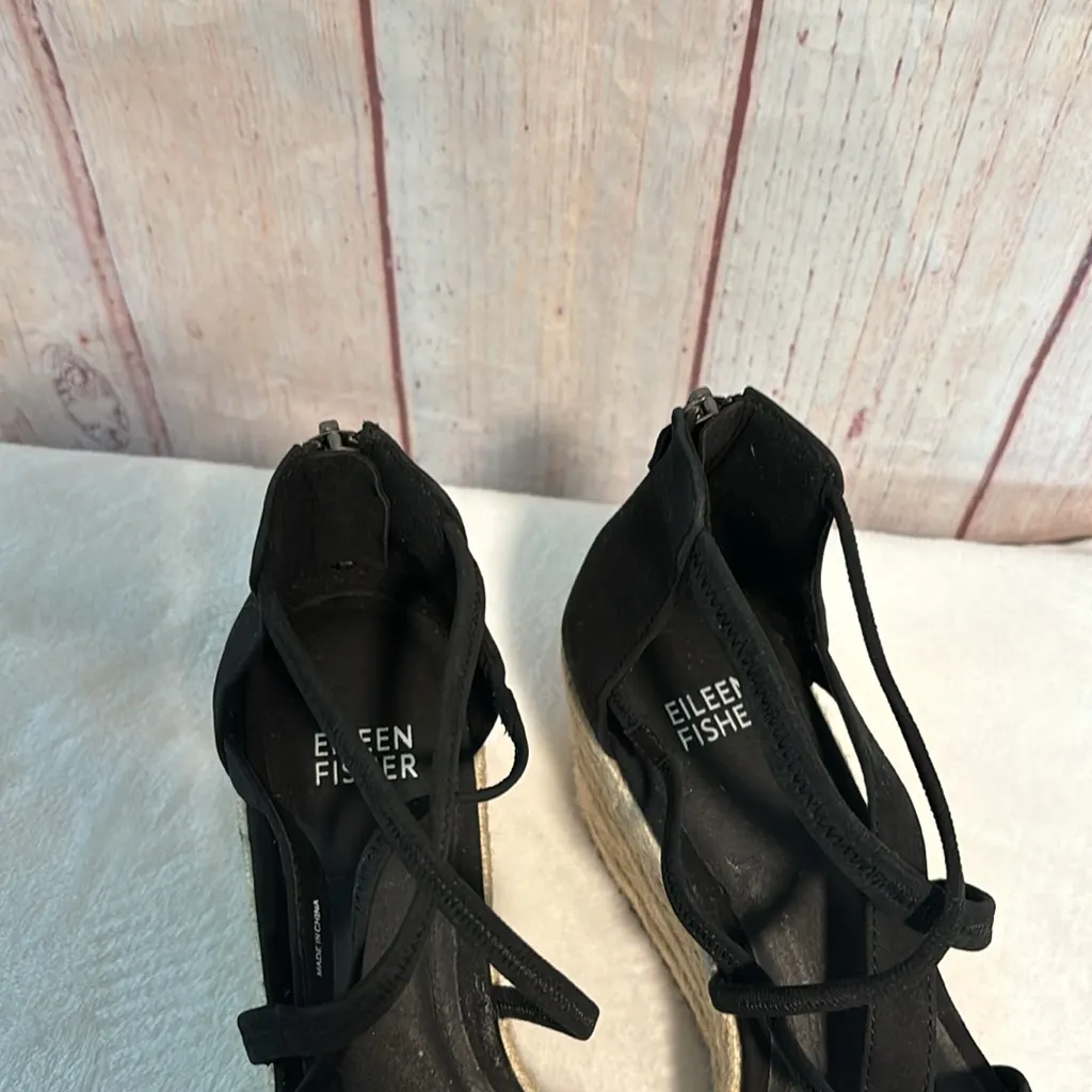 NWOT Eileen Fischer Wanda Tumbled Nubuck Espadrille - Image 6