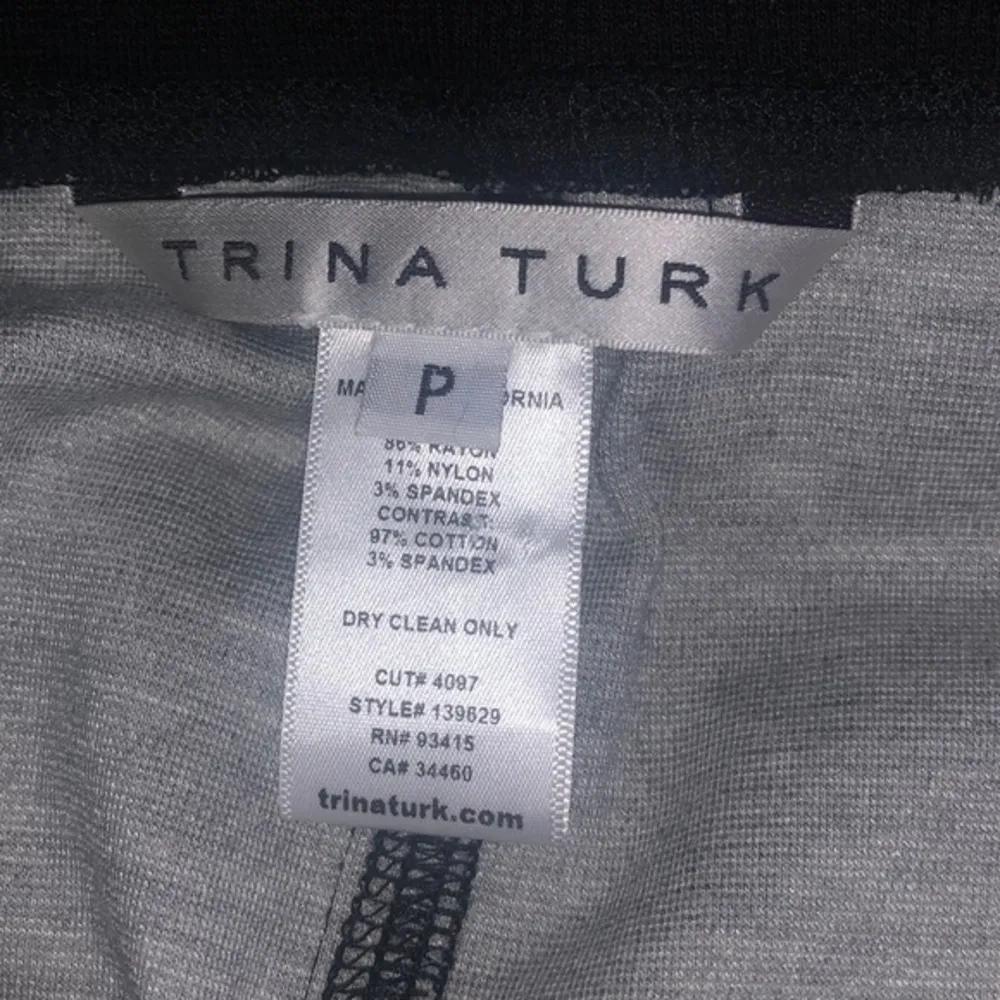 TRINA TURK CANDRA STRETCHY TUBE PENCIL PULLON BLACK WHITE SKIRT - Image 8