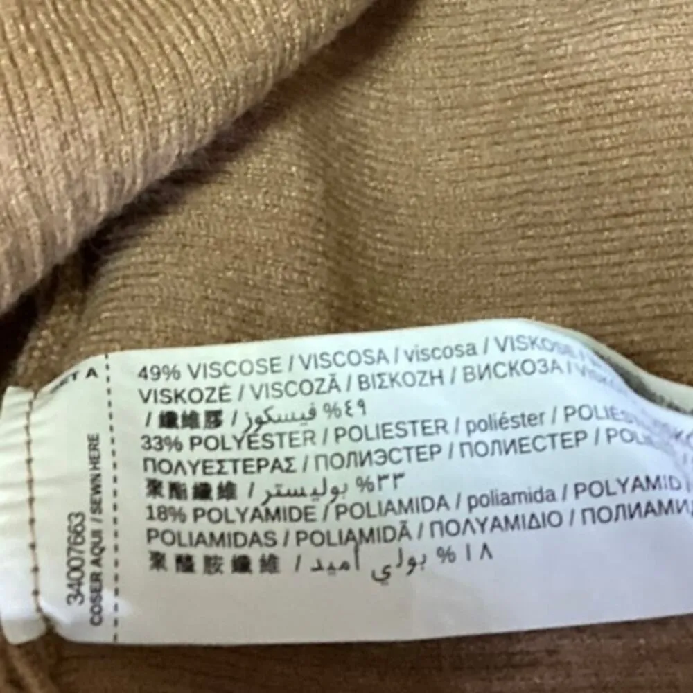 MNG Mango Women's Brown Tulip Back Long Sleeve Pullover Sweater Top Size S - Image 4