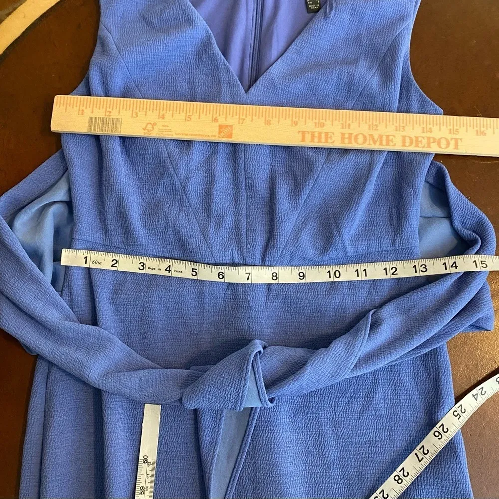 Adrianna Papell Rio Knit Draped Tie Sheath Dress Lavender Lake size 2 wedding‎ - Image 6