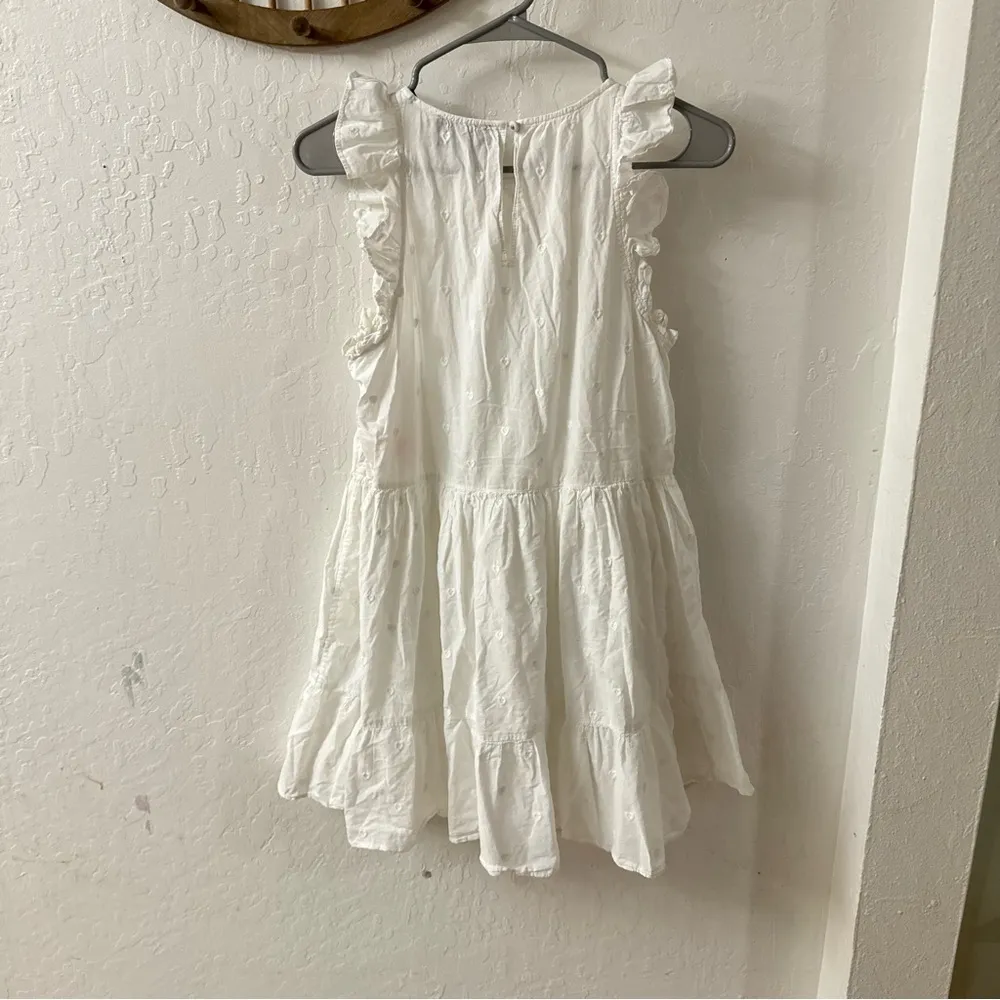 Kooples Rent the Runway White Ruffle Heart Embroidered Ruffle Sleeveless Dress 1 - Image 10