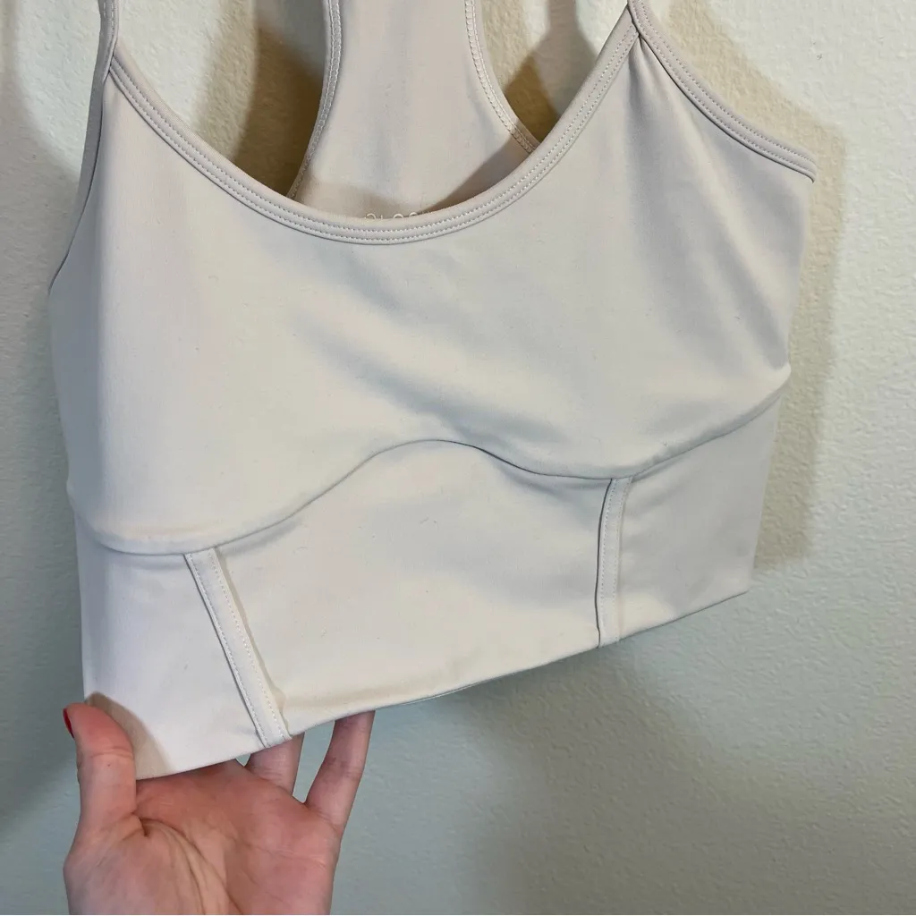 Blogilates Women's Corset Cropped Bralette Sports Bra Small Cream - Image 3
