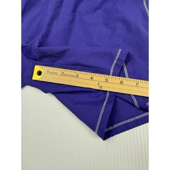 Reebok Play Dry Shorts Womens Small Purple Blue Running Workout‎ Elastic Waist - Image 6