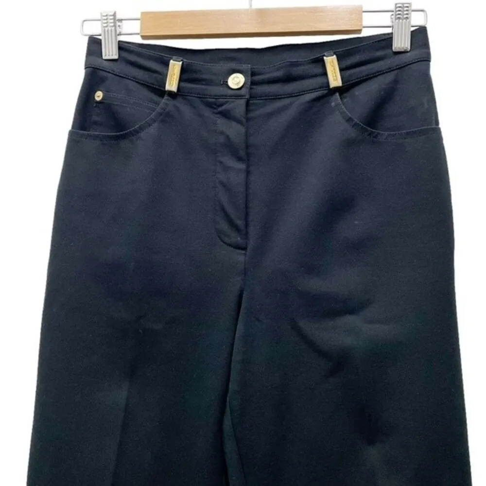 Vintage St. John Sport Pants Black Straight Leg Stretch Trouser Women’s Size 2 - Image 3