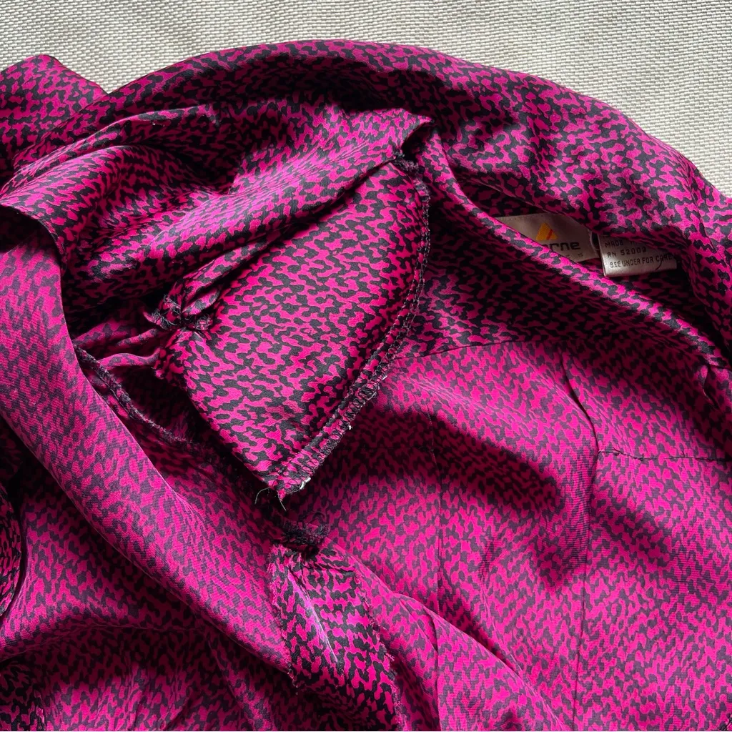 VTG 80s Liz Claiborne Blouse with Shoulder Pads Size 8 Retro Dopamine Dressing - Image 8