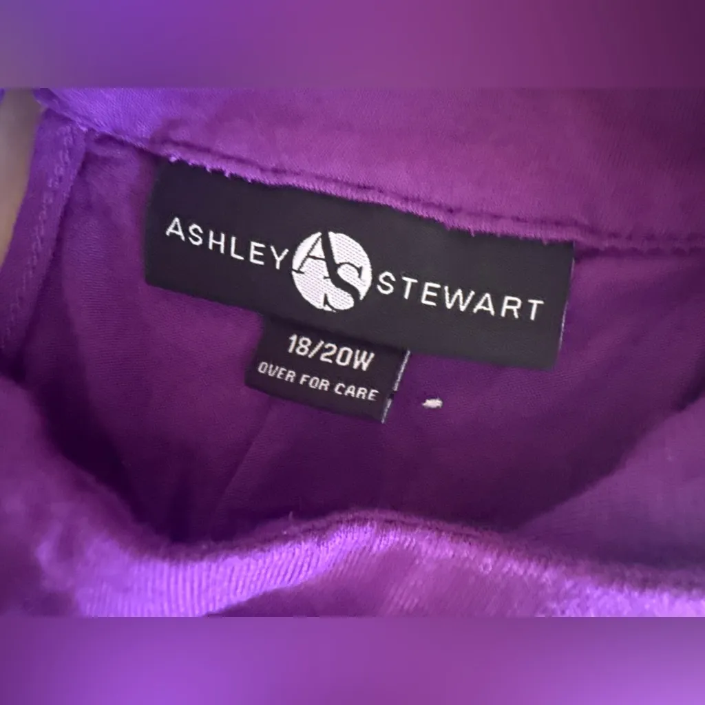 Ashley Stewart Purple  Maxi Dress Sleeveless A Keyhole Datail The Back 18/20 W - Image 15