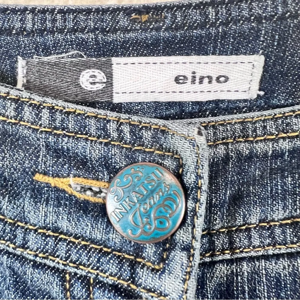 Eino Crochet Embellished Patchwork Boho Jeans Blue Size undefined - Image 4
