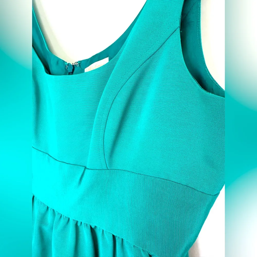 Shoshanna Textured Emerald Green Taffeta A-Line Cocktail Party Dress Size 8 - Image 7