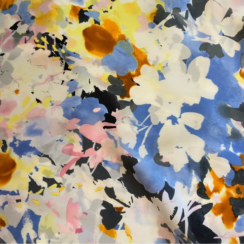 The Limited White Floral Sleeveless Faux Wrap Halter Top, Size Tall Small - Image 5