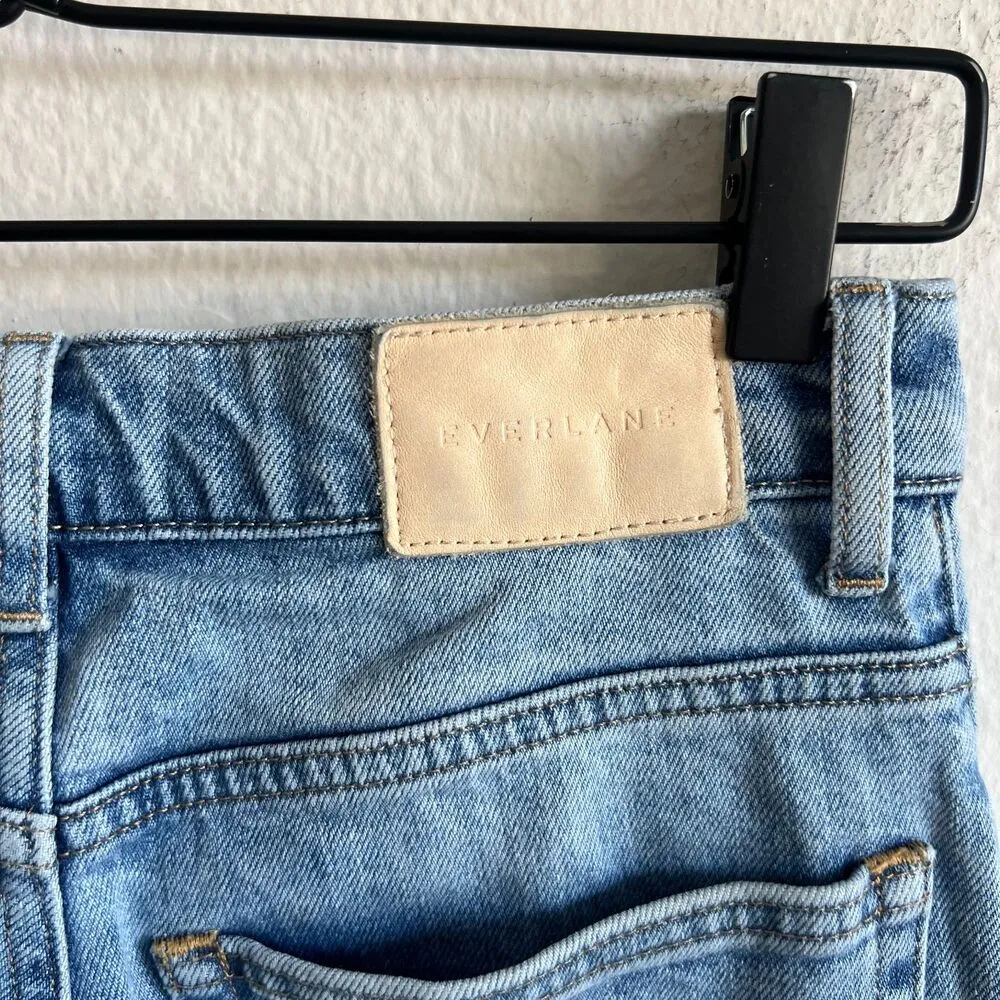 EVERLANE Way High Jeans Organic Cotton High Rise Straight Leg Denim Womens 26L - Image 8