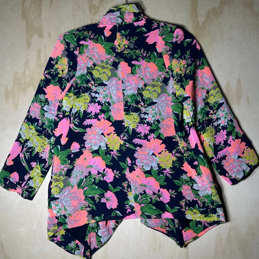 Cartonnier Floral Blazer Jacket | Vibrant Neon Botanical Print | Anthropologie - Image 9
