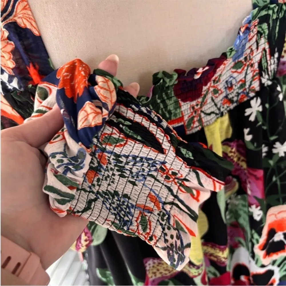 NWT Anthropologie Lil Sire floral tropical bohemian blouse size SP - Image 10