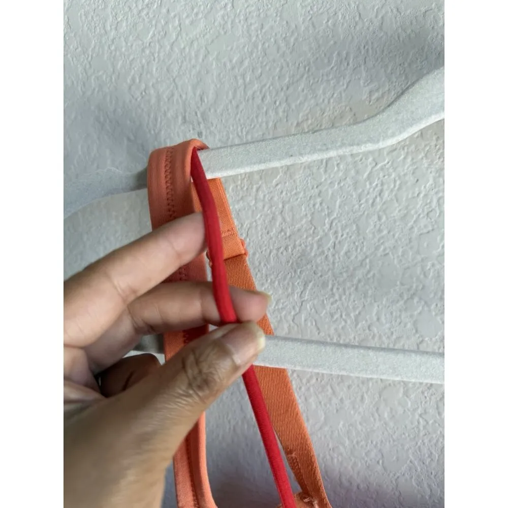 Cacique Women’s Ombré Linear Lace Smooth Balconette‎ Bra Orange Lace Size 42DD - Image 9