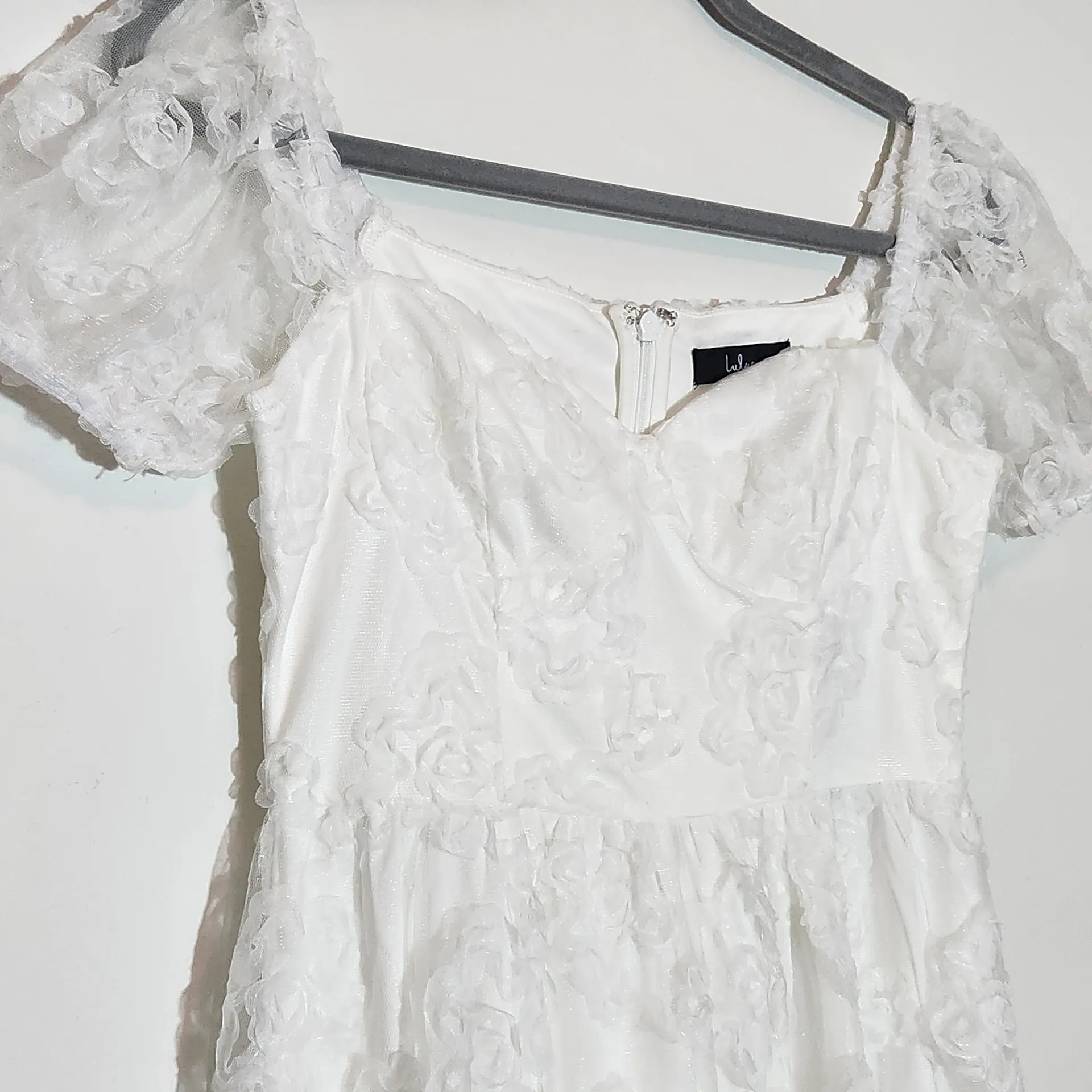 Lulus White Floral Midi Cocktail Dress NWT Size Small White Cocktail Dress - Image 7