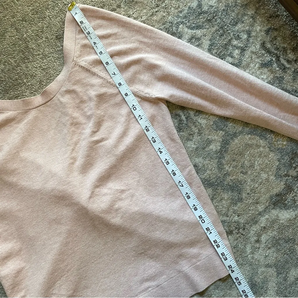 Victoria’s Secret Baby Pink Open Back 3/4 Sleeve Balletcore Sweater Small - Image 8