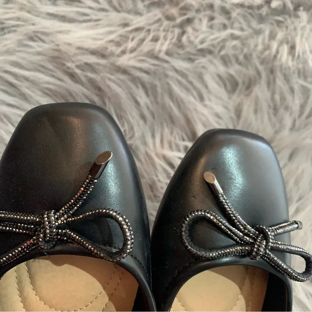 Ballet Flats Rhinestone Bow Slip on Flat Ballerina - Image 6