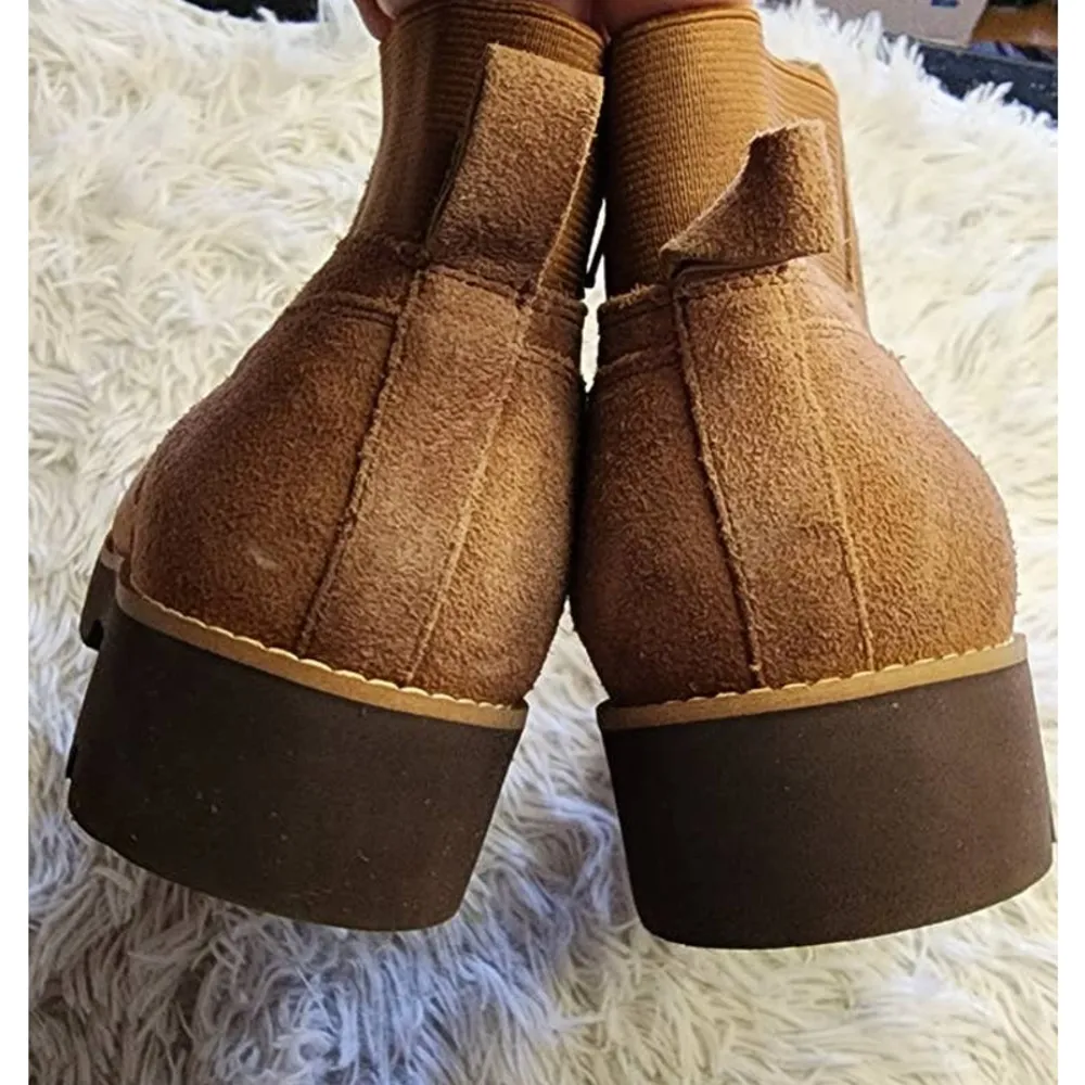 Vionic Brionie Chelsea Boot Monks Robe Suede 6 Wide NWOB - Image 9