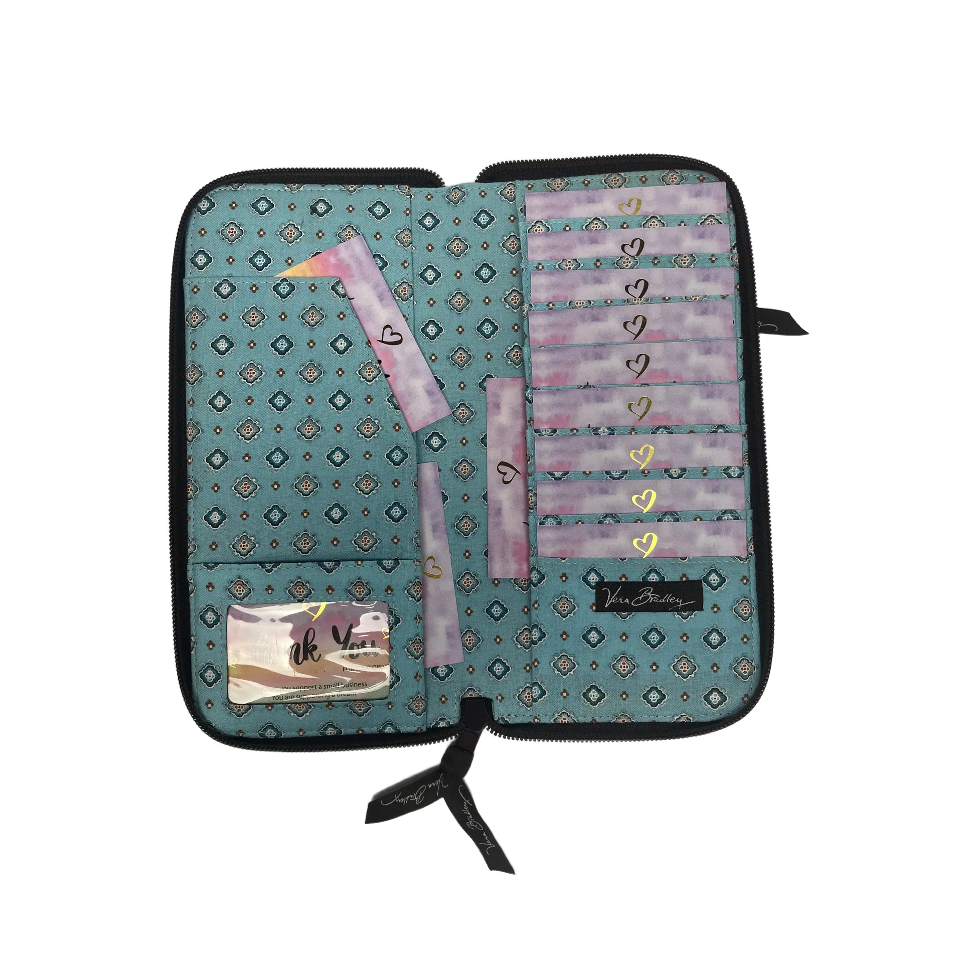 Vera Bradley Family Travel Wallet in Java Blue, Retired‎ Pattern - Image 4