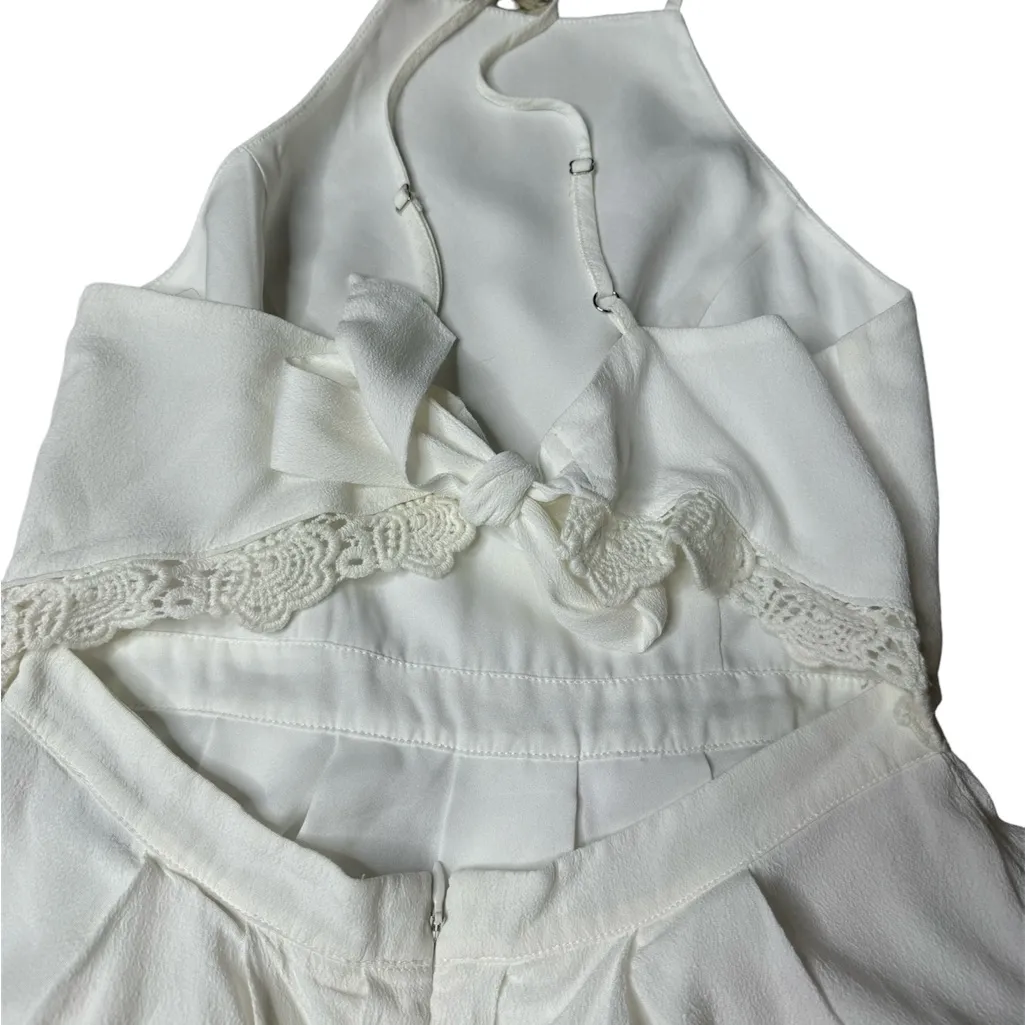 Lovers+Friends Small White High Neck Cut‎ Out Back Mini Dress CP - Image 3