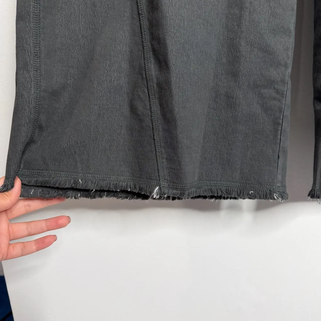 Aerie Soft Landing Trouser Smoked Gray Loose Fit Super Wide Leg Large Short - Image 10