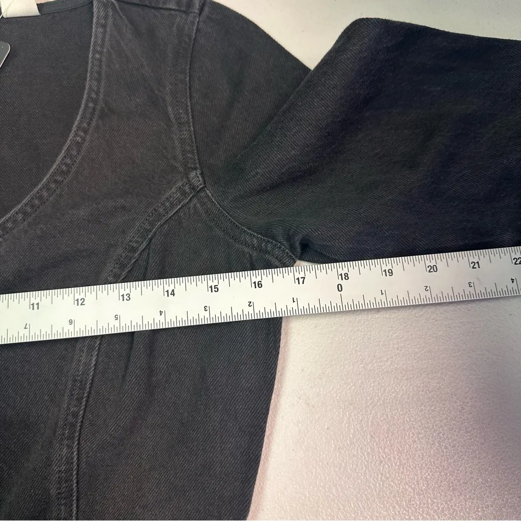 Levi's Black Long Sleeve Denim Dress - Image 4