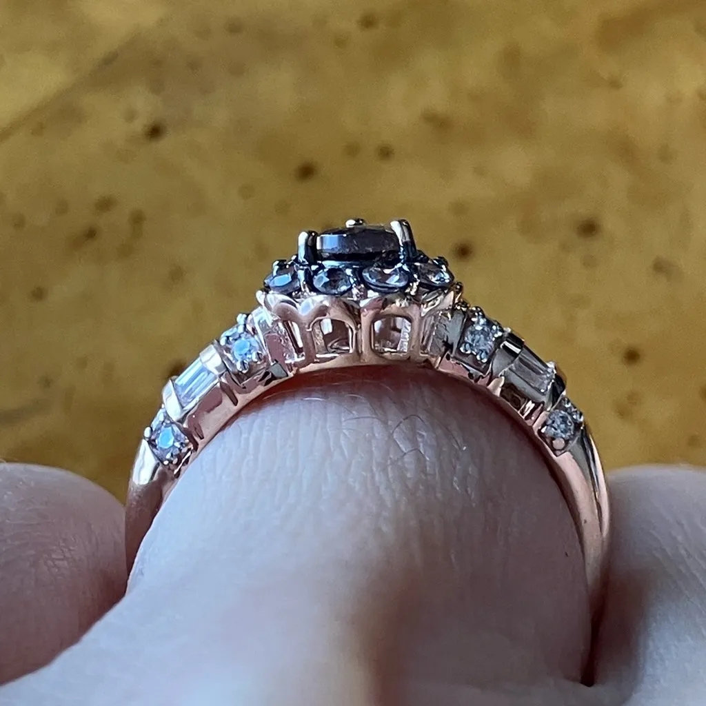 Color Changing Garnet Moissanite Sterling Silver Ring Size 6 Pink - Image 3