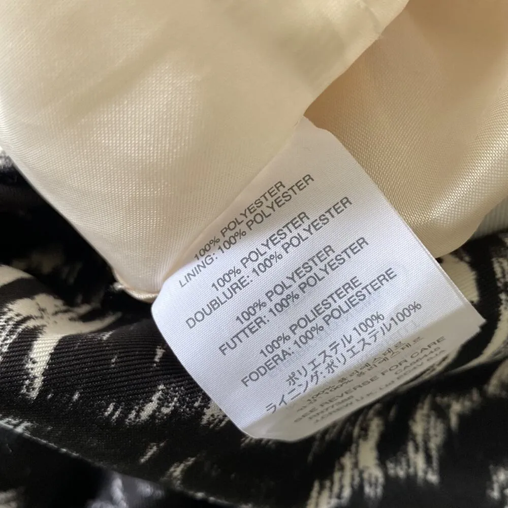 J. CREW Pleated Mini Skirt Womens Sz 8 Black Southwestern Aztec Tribal - Image 6