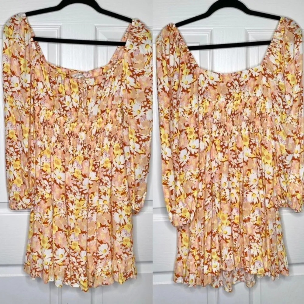 NWT L*Space Yellow Floral Printed Cassidy Dress - Image 4