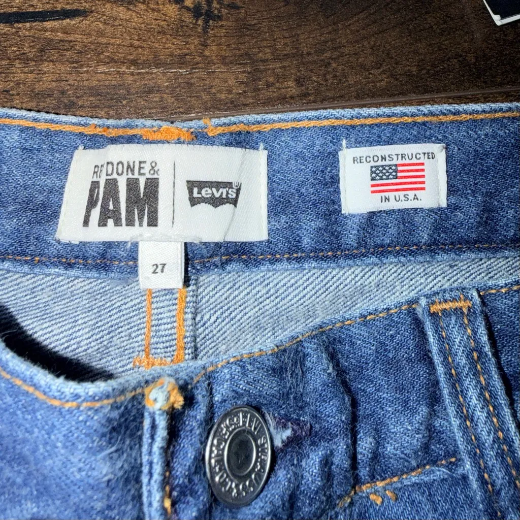 NWT RE/DONE x Pamela Anderson - The Anderson Straight Leg Jeans - Indigo - Image 5