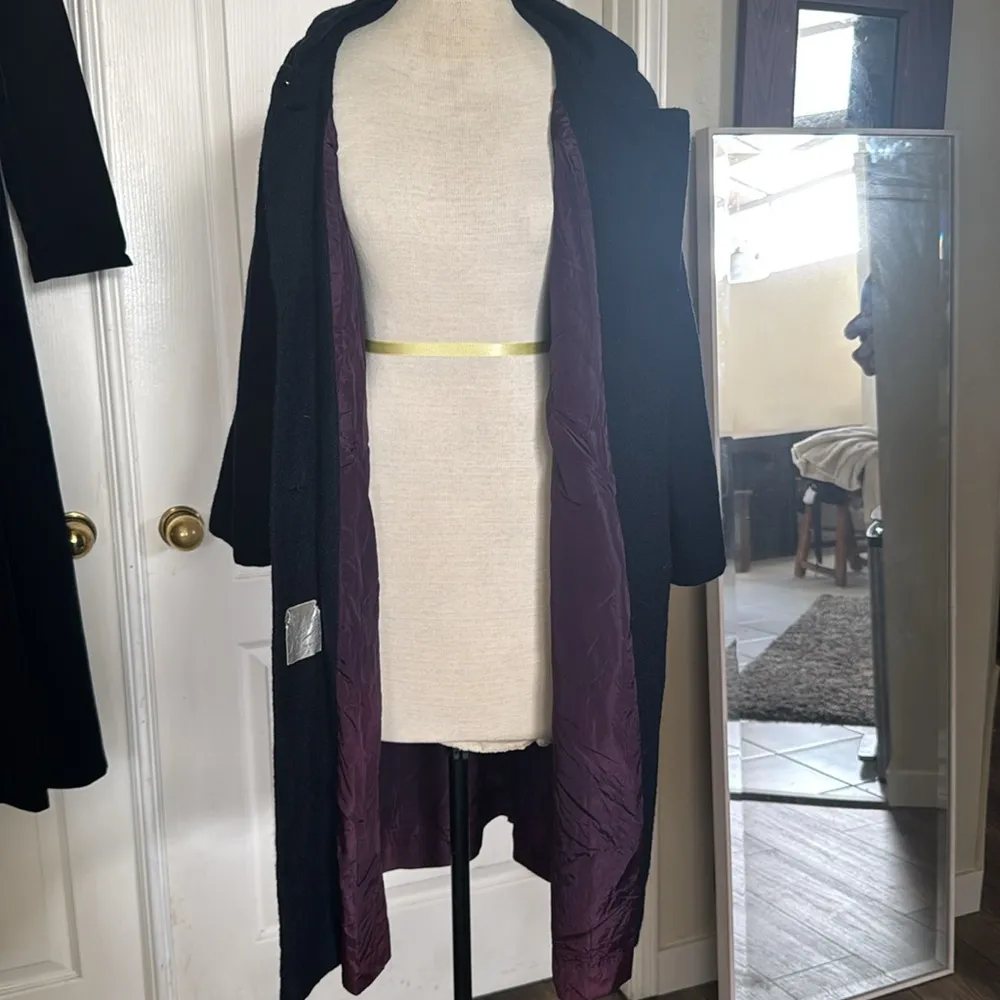 VINTAGE Kapmoor NY ILGWU union tag blue wool Swing coat ornate Asian buttons Size undefined - Image 15