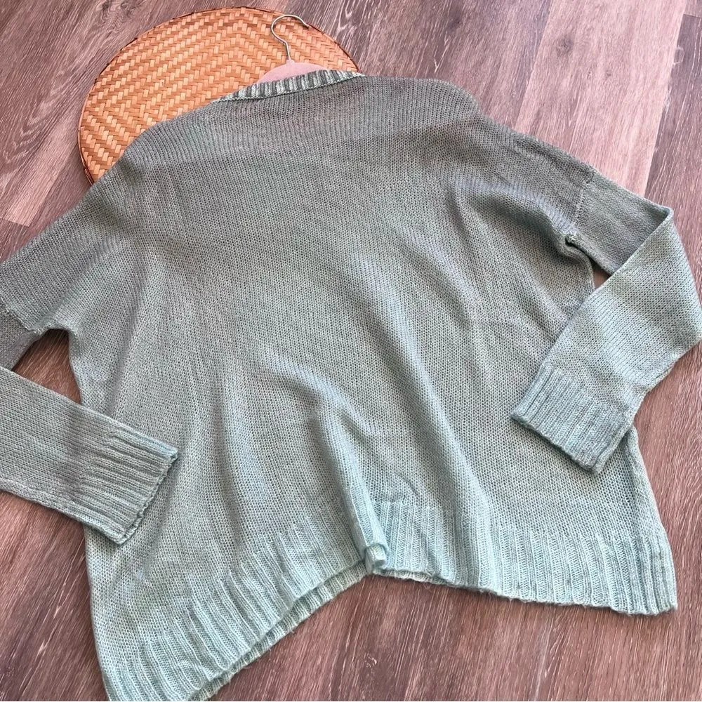 Wooden ships swing‎ knit sweater antique aqua women’s size S / M - Image 6
