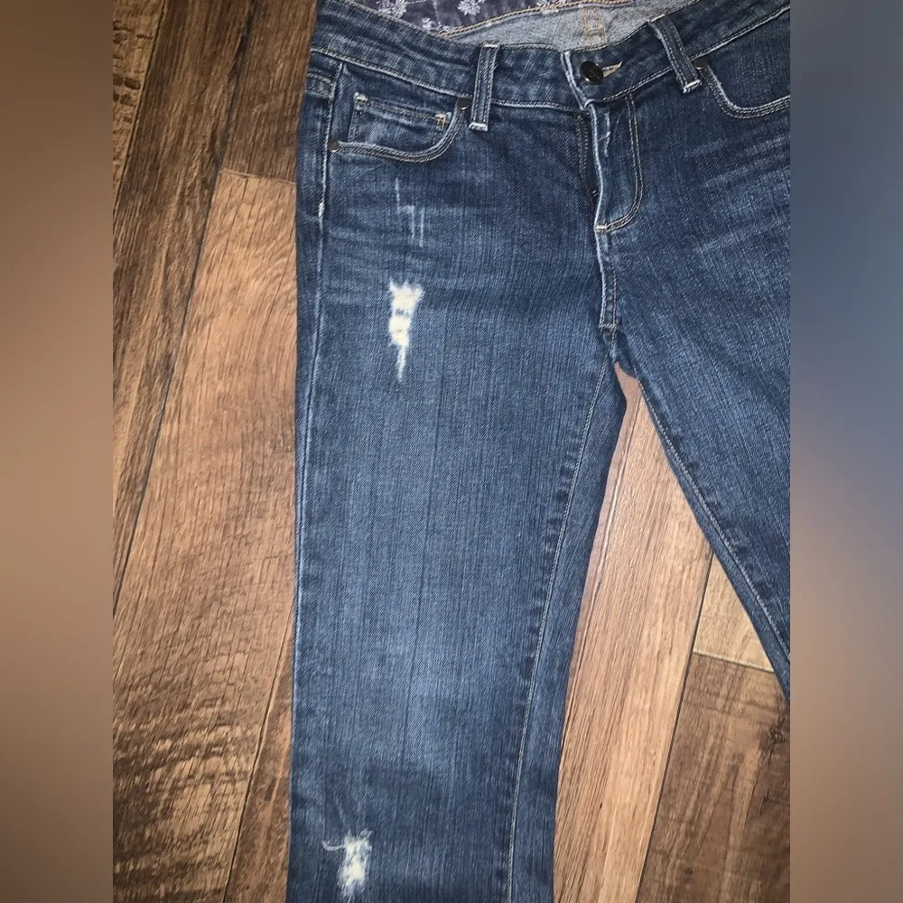 Y2k Paige Hollywood hills casual rise boot cut flare boho jeans denim fall $218 - Image 3