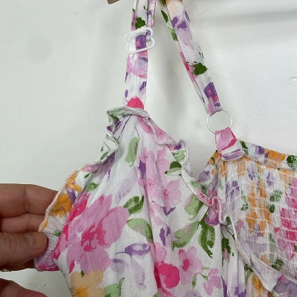 Rue 21 Floral Print Women's Sleeveless Floral Mini Dress Tiered Ruffle detail 3X - Image 10