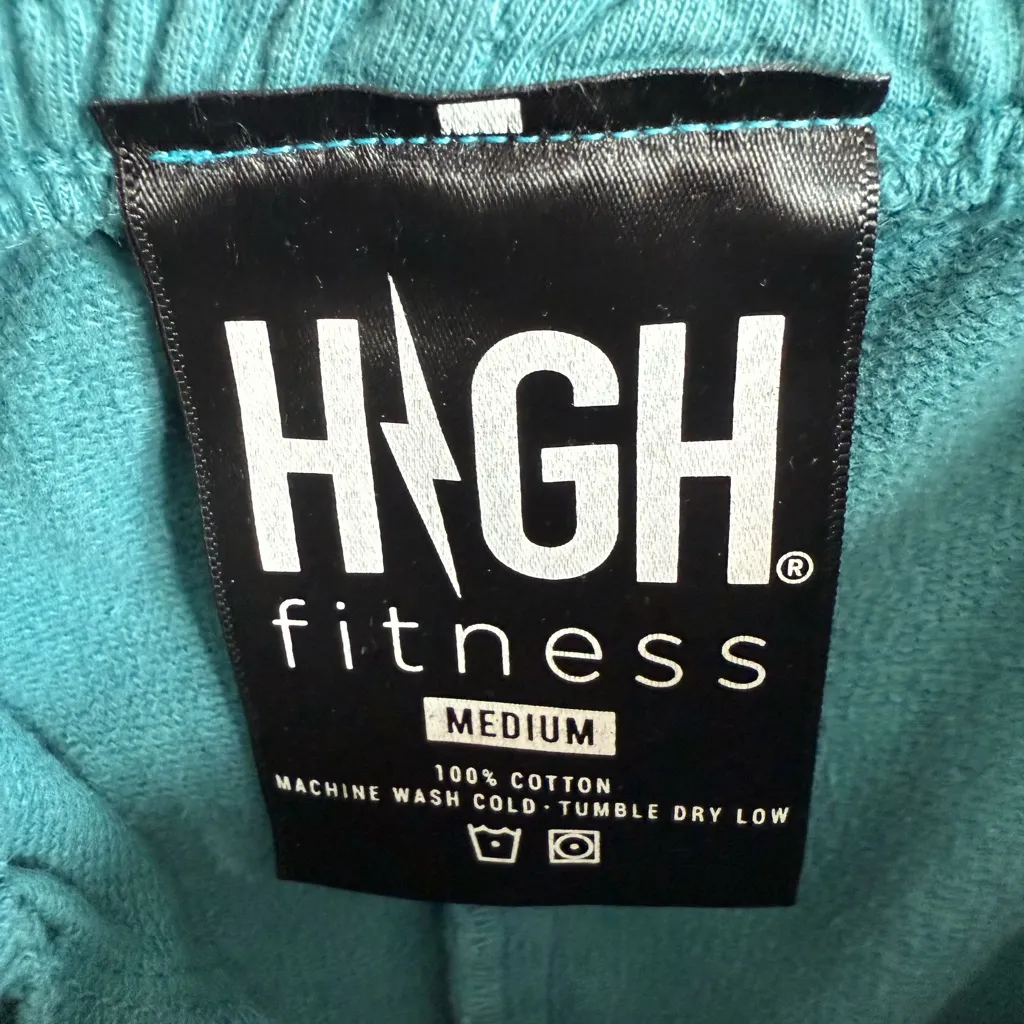 High Fitness, Bolt Sweatpants the color is Teal Size Medium Green - Image 4