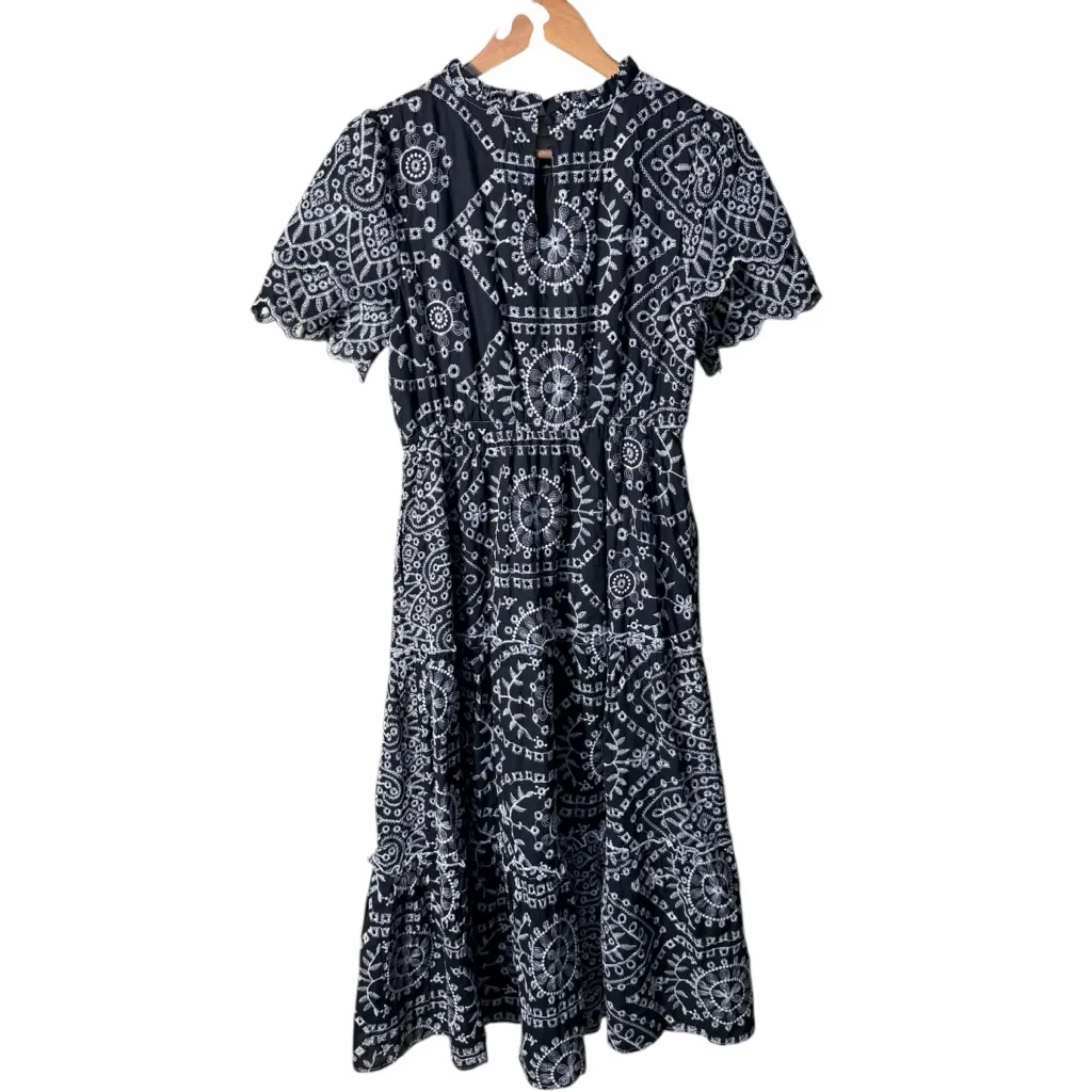 Baltic Born Mirabel Eyelet Midi Dress Size Medium - Image 7