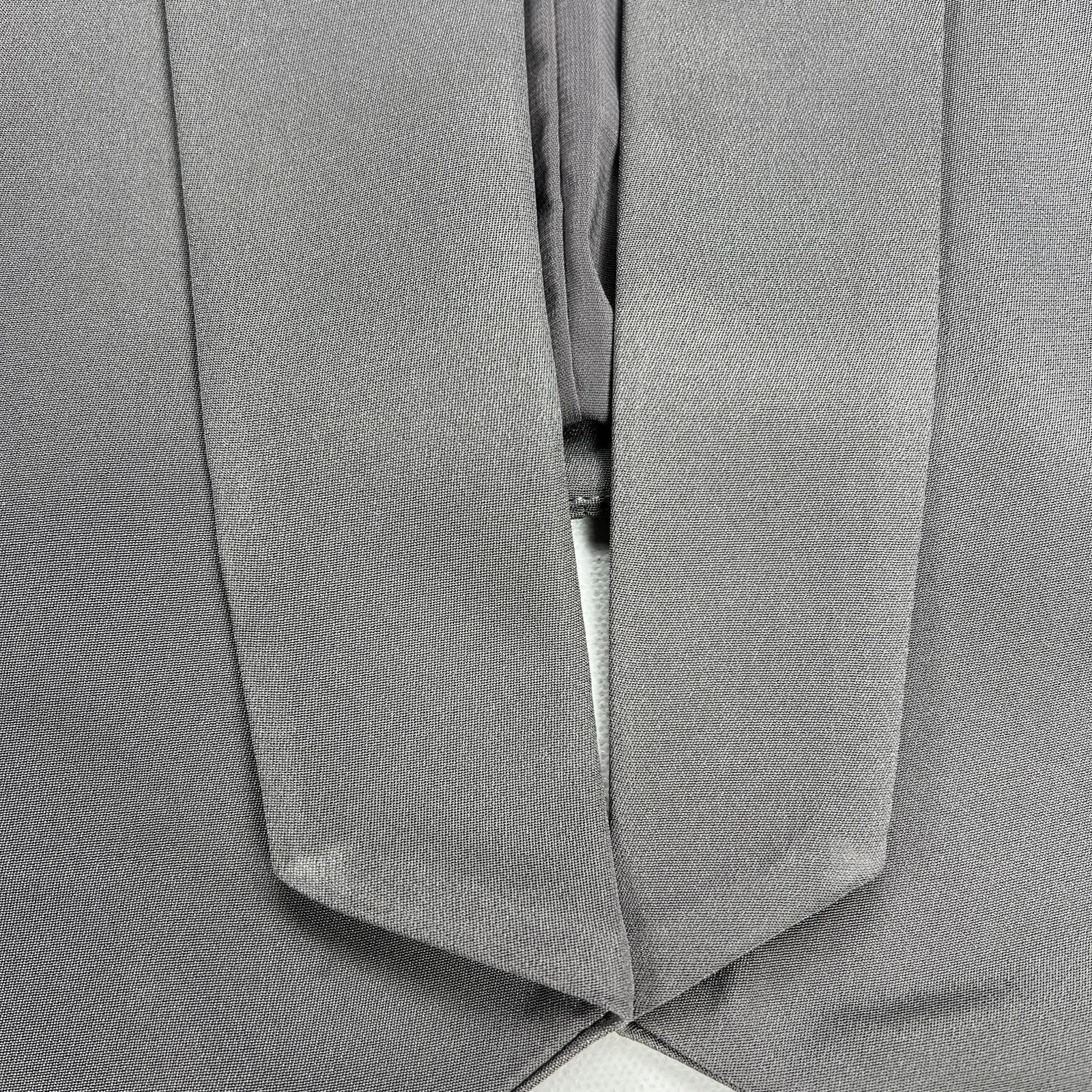 Rebecca Minkoff Becky Gray 100% Silk Blazer Long Lapel Push Up Sleeve Size 4 - Image 10