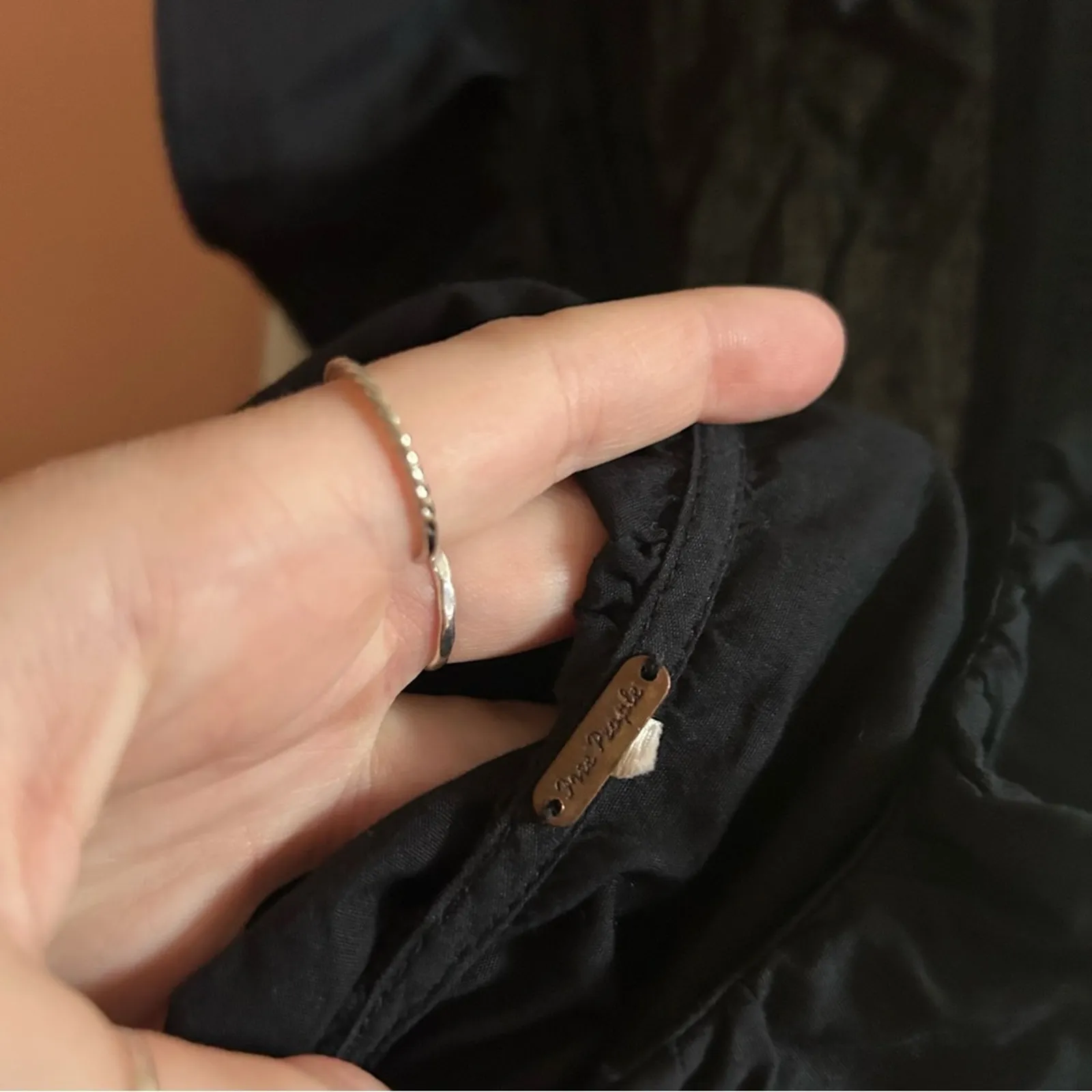 Free People Not So Sweet Mini Dress Whimsigoth Boho Halter Apron Ruffle Black XS - Image 8