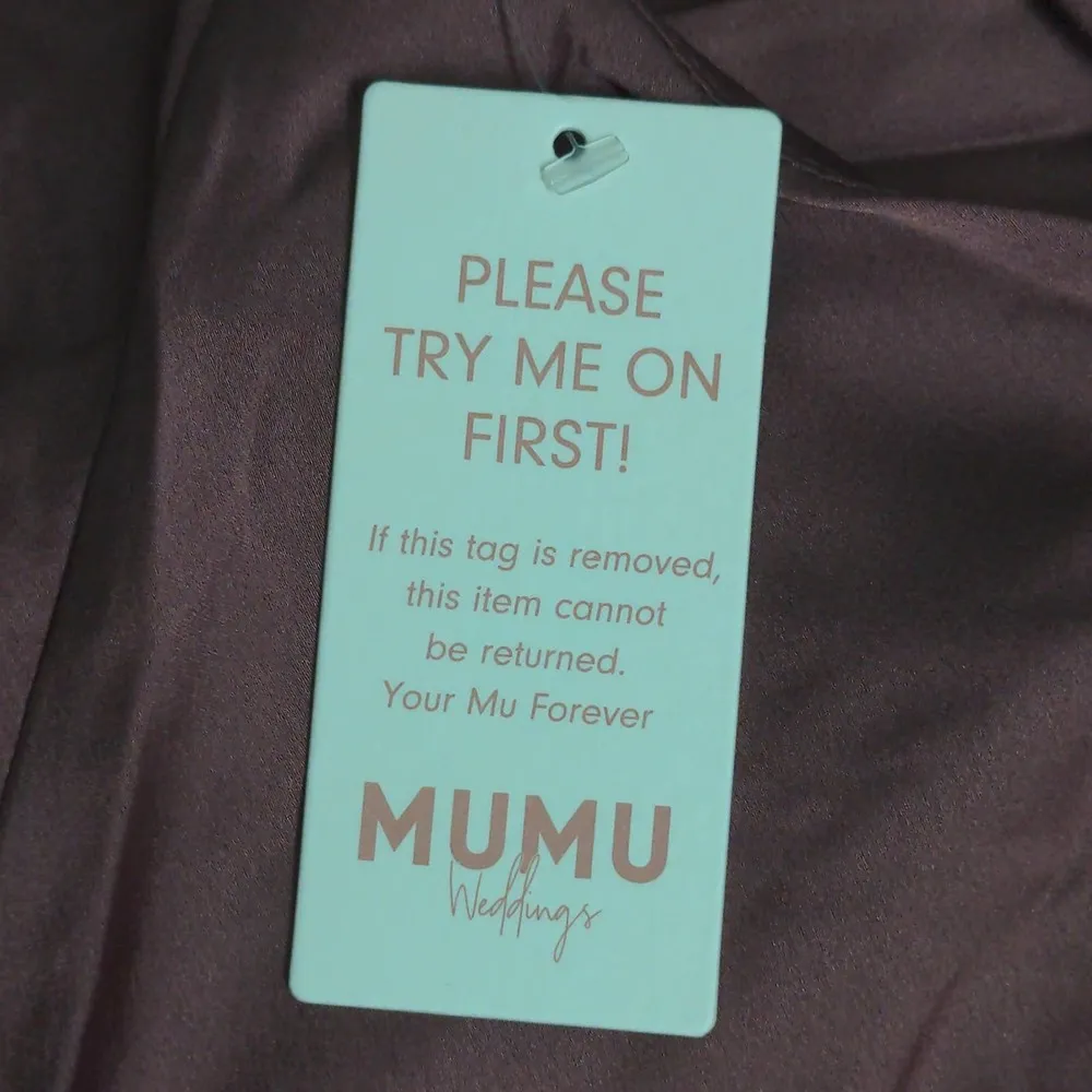 Show Me Your Mumu Verona Cowl Neck Dress Dusty Plum Luxe Satin Adjustable XL New - Image 9