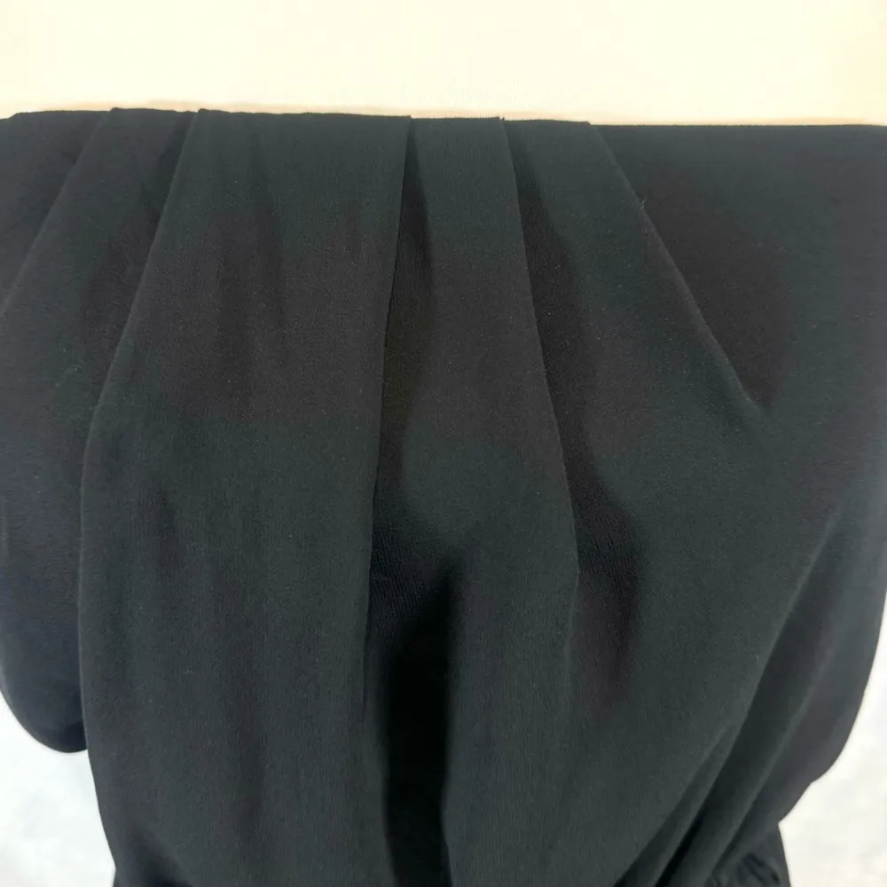 black strapless pleated wide leg jumpsuit size medium - Image 3