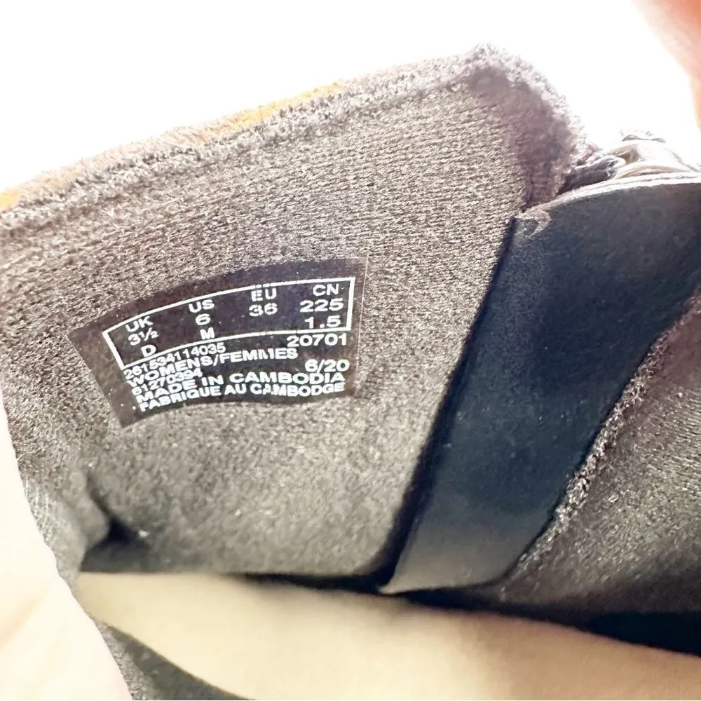 Clarks Marilyn Beth Leopard Print Ankle Boots Suede Leather Tan Brown Size 6 - Image 7